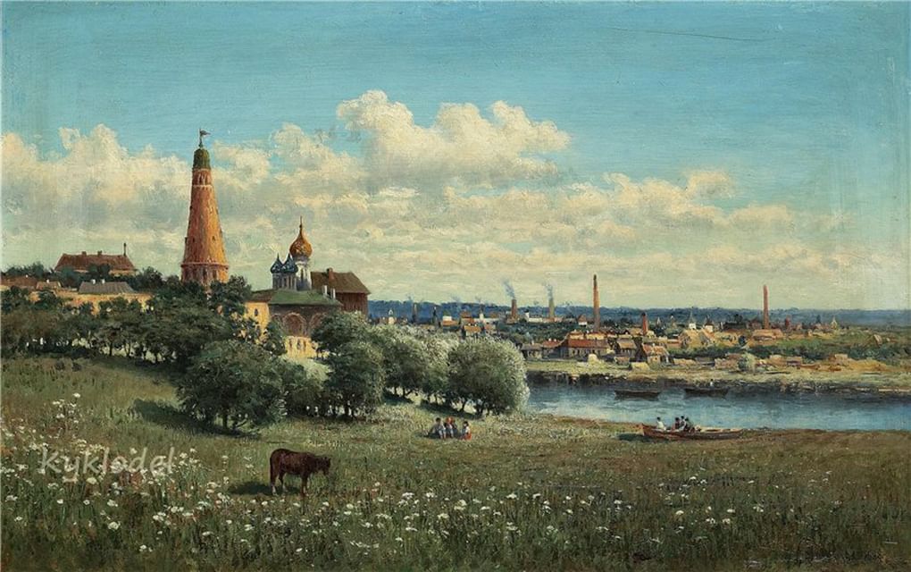 Александра Маковская. Вид Симонова монастыря близ Москвы. 1888