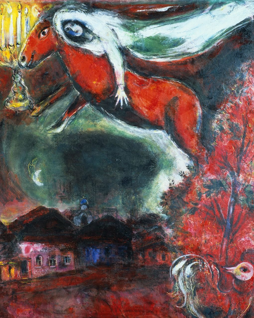 Марк Шагал. Ноктюрн (Ночная сцена) (фрагмент). 1947. Государственный музей изобразительных искусств им. А.С. Пушкина, Москва
