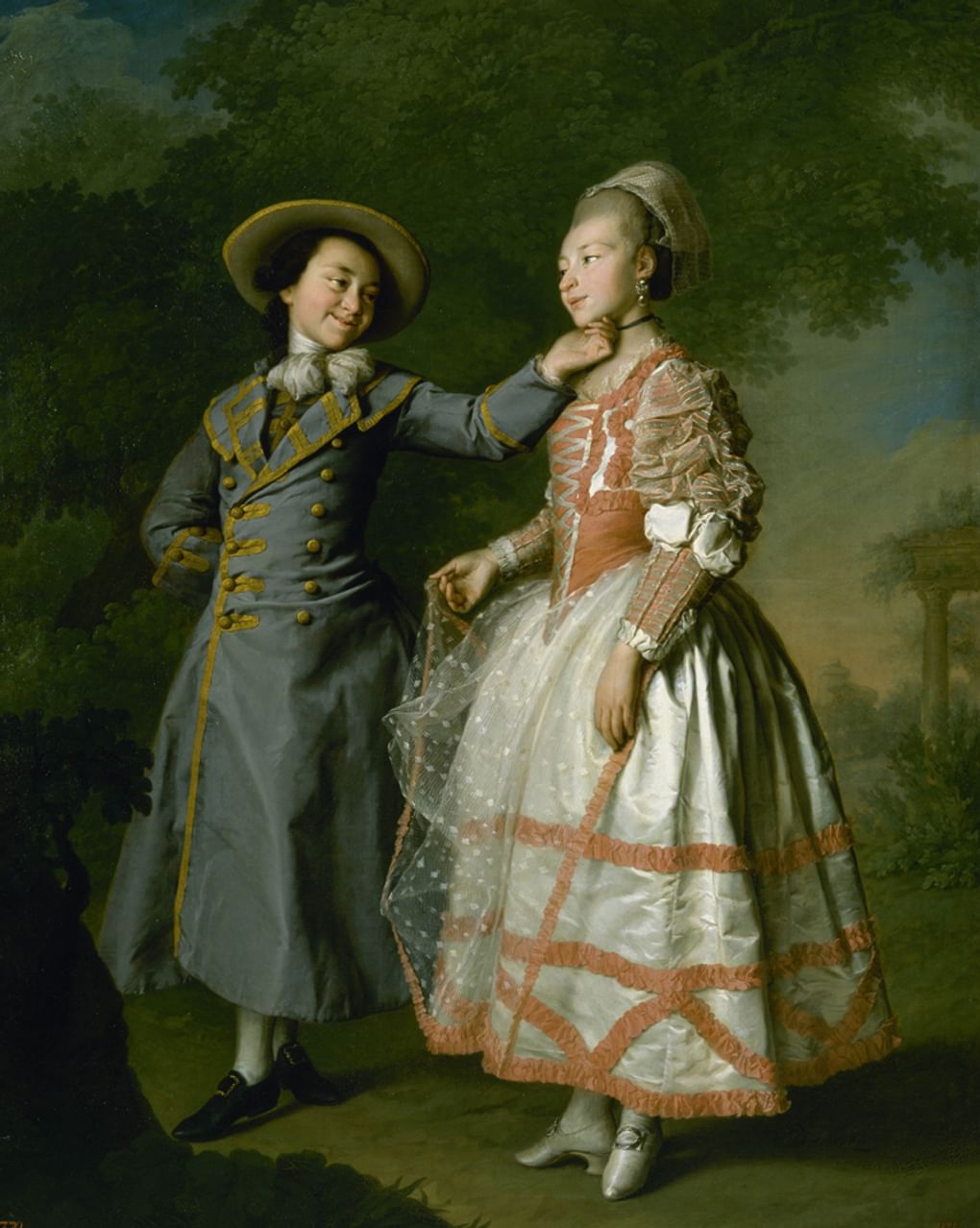 Дмитрий Левицкий. Портрет Екатерины Хрущовой и Екатерины Хованской. 1773. Государственный Русский музей, Санкт-Петербург