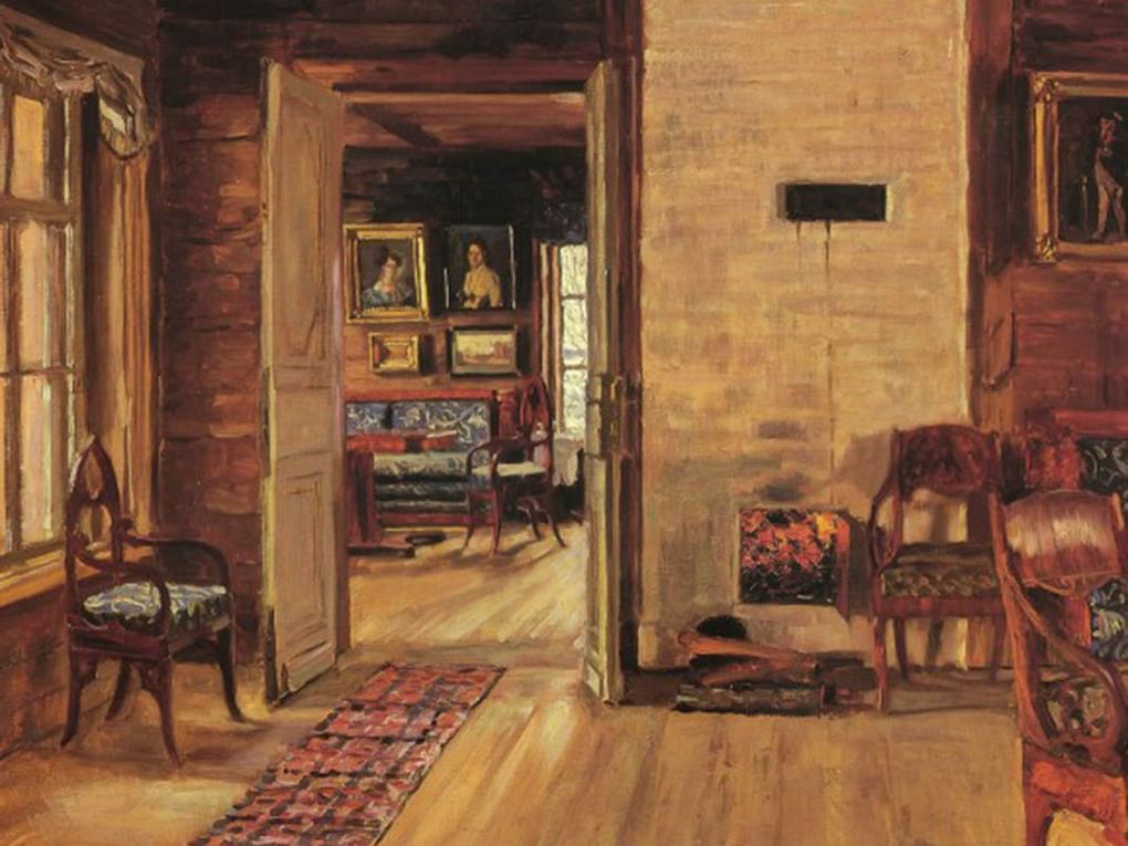 Станислав Жуковский. Поэзия старого дворянского гнезда (фрагмент). 1912. Государственный Русский музей, Санкт-Петербург