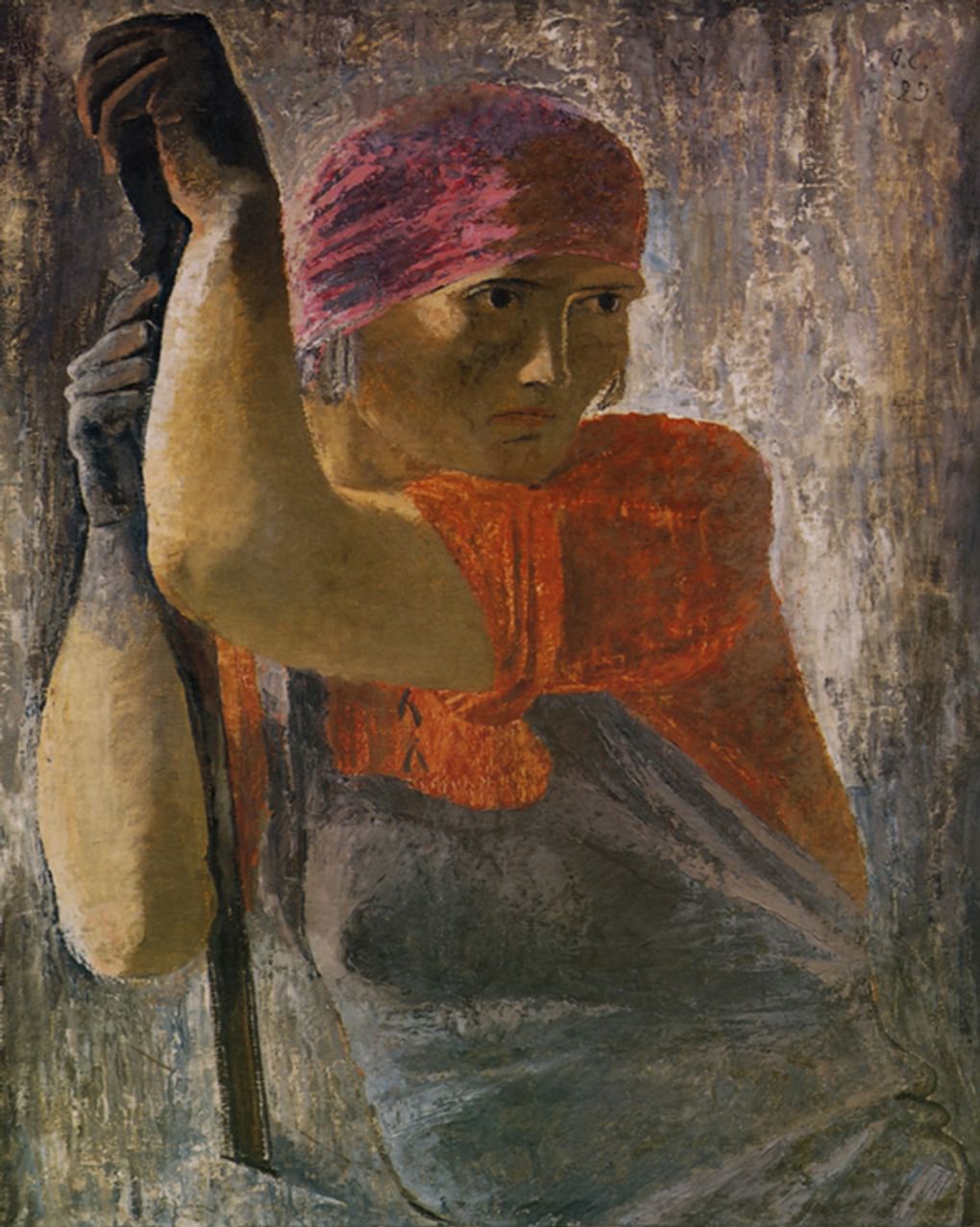 Александр Самохвалов. Работница с напильником (фрагмент). 1929. Государственный Русский музей, Санкт-Петербург